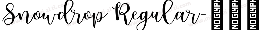 Snowdrop Regular字体转换